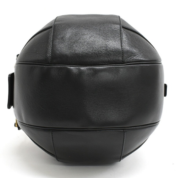 Gucci Tifosa Handbag Black Leather Basketball Shape - Picture 4 of 9